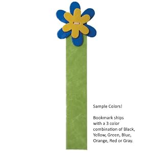 Milano Flower Italian Patent Leather Bookmark, Surprise Color Combinations, 9 Inch