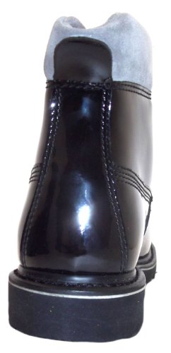 Size 6 Caterpillar Women's Bruiser Ladies Bruiser Shiny Black Patent Leather Bovver Ankle Boots