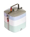Vivo Square Bento Box, White, Grey, Blue, Green