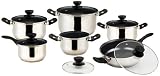 Vinaroz 12-Piece Vieste Stainless Steel Cookware Set Vinaroz 12-Piece Vieste Stainless Steel Cookware Set