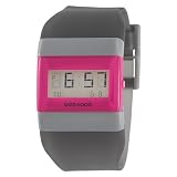 Wize & Ope Unisex WO-POP-1 Pop Digital White Dial Jelly Grey Strap and Slide Watch
