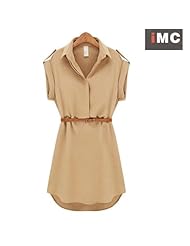 Belted Cap Sleeves Chiffon/Organza/Knit Spring Summer Fall Mini Dress 