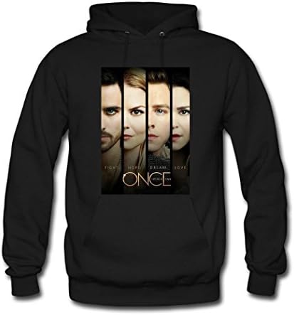 SILI89 Women Once Upon A Time Oversize Pullover Hoodie X-Large Black