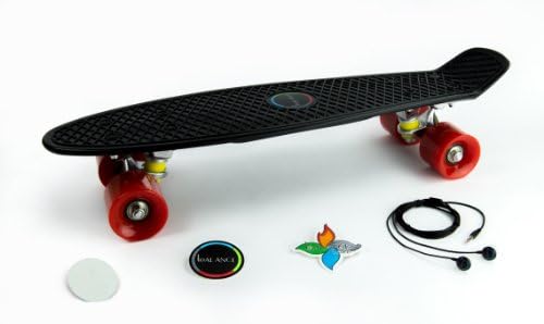 22" Balance Old-School Cruiser Skateboard Includes FREE Premium Headphones, Stickers, and Grip Disc - Retro Mini Banana Board Style made from High Quality Plastic
