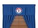 Texas Rangers Pleated Valance and Drapes Set