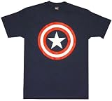  : Captain America 80's Captain Shield Logo T-Shirt