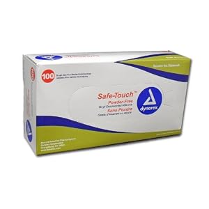 Synthetic Vinyl Powder Free Glove with Size: Medium 100 count