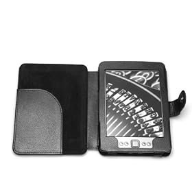 FastN Black Wallet Case Cover for Amazon Kindle 4 WiFi