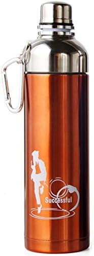 Attol 0.5L Stainless Steel Sports Bottle Insulated Thermo Cups Red