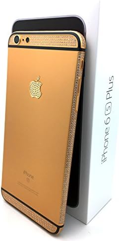 Apple iPhone 6S Plus - 24k Gold Plated [Swarovski Crystals] Gold and Black - Factory Unlocked - International (128Gb)