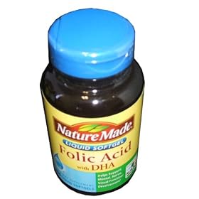 Nature Made Folic Acid 600 mcg with DHA - 300 Softgels
