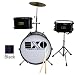 EXO Percussion 3 Piece Junior Drum Set - Black