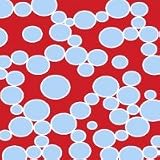 Bask Home Poplin Fitted Crib Sheet - Bubbles Red