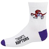 Toronto Raptors Youth White Team Logo Crew Socks