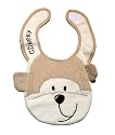 Baby Bib Monkey Embroidery Pattern with Velcro Strap, Baby Bib