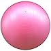 Fitness Ball with Air Pump, Pink, 55cm/22in Diameter, Instruction Chart Included, Exercise Gym Swiss Stability Ball