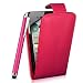 Pink Leather Case For Apple Iphone 4 / 4S Includes Screen Protector And Polishing Cloth