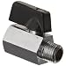 Kingston KMBVM Series Brass Mini Ball Valve, Lever, 1/4" NPT Male x NPT Female