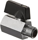 Kingston KMBVM Series Brass Mini Ball Valve, Lever, 1/4" NPT Male x NPT Female