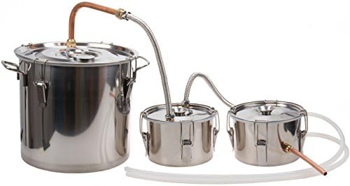 KMM 5 Gal Sealed Home Moonshine Still Stainless Steel Alcohol Water Distiller with Pump #MS034