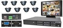 DVR-PKG5 - 2CG904CDR - 2CG904VGA - 4 Ch 120/120 FPS MPEG4 Triplex Digital Video Recorder w/ Real-time Display, Recording and VGA for PC Monitor w/ 500 G Hard Drive, & REMOTE CONTROL UNIT, (2) 2CG915D - 1/3 Sony 420 TV Lines Indoor 30 FT, 14 LED, 2 Axis, Multiple Angle IR Dome Camera, (2) 2CG915IR - 1/3 Sony CCD High Resolution NIGHT VISION IR Surveillance Camera w/ 4.0 mm Lens , (1) 500 FT Roll of Siamese Cable , (8) Twist on connectors, (1) Samsung or LG 19" LCD Display Monitor , & (1) 9 Port Power Box <li> Please see Amazon ASIN: B000KH7NZ8 for complete DVR specifications <li> Please see Amazon ASIN: B000IXP94G for complete 2CG915D specifications <li> Please see Amazon ASIN: B000GKP5T0 for complete 2CG915IR specificationsfor complete 2CG915IR specifications