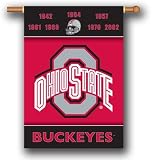 NCAA Ohio State Buckeyes Championship Year Two-sided Banner