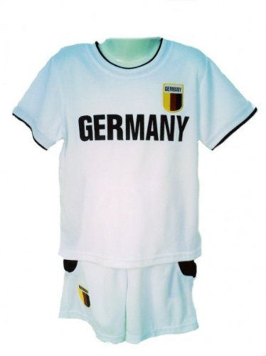 Kinder Trikot-Set ‘Germany’, T-Shirt + Hose, zur EM 2012, weiss, Fussball Fanartikel, Größe nach Körperlänge in cm:170/176