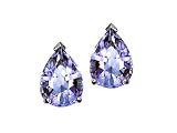 0.65 cttw Pear Shape Tanzanite Earrings in 14k White Gold LIFETIME WARRANTY