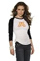 Minnesota Golden Gophers Women's 3/4 Sleeve Raglan Top - by Alyssa Milano