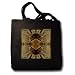 A Tractor Part Mirrored on top of Light Green and White Brush - Washed Denium Tote Bag 14w X 14h X 3d