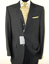 Signature Collection Italian Men's Suit 3 Button 2pc Merino Wool 140s Year Round Use Business Suit Charcoal Gray