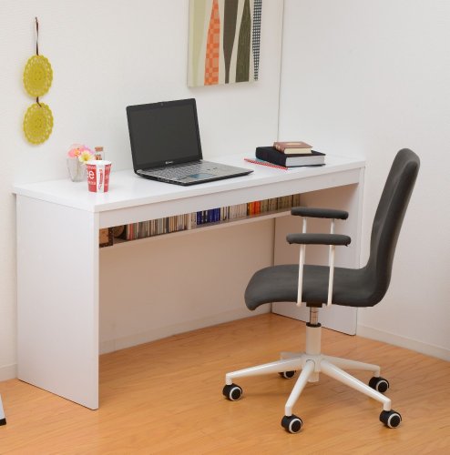 デスク 幅140cm わずかな場所でも快適ワークを実現！！ インテリア/家具 机 パソコンデスク ハイタイプ 白 ホワイト
