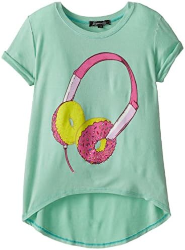 Signorelli Big Girls' Donut Headphones T-Shirt, Light Aqua, 14/X-Large