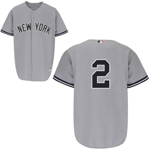 Derek Jeter New York Yankees Authentic Road Grey On-Field Jersey by Majestic