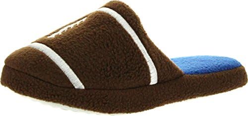 Static Boys All Star Sports Football Baseball Soccer Basketball Slippers,Blue Football,10/11