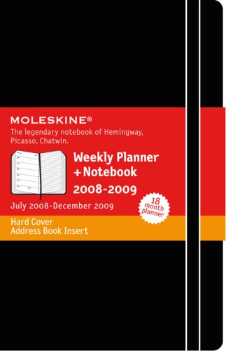 Moleskine Pocket Weekly Notebook Hard: 18 Months (July 2008 - December 2009) (Moleskine 18 Month Diaries)