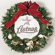 Houston Astros 24" Fiber Optic Holiday Wreath - Baseball Sports Merchandise