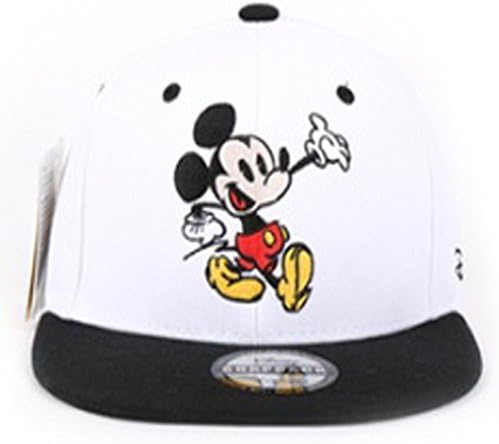 Dotori Mickey Mouse Collaboration Snapback Basic CAP Fasion HAT Free Size (Mickey classic White)
