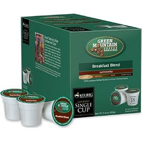 Green Mountain Breakfast Blend Caffeinated Coffee for Keurig Brewing Systems - 108 K-Cups by SHOPZEUS