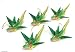 Wood ornaments, 'Magic Dragon' (set of 5)