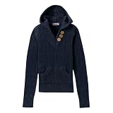 Girls' Cherokee Long-Sleeve Cable Knit Sweater - Navy