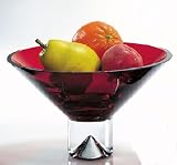 BADASH CRYSTAL MONACO BOWL 10 DEEP RED