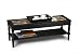 Convenience Concepts M6042192 French Country Faux Marble Coffee Table with Shelf, Black