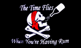 Pirate "Time Flies" Flag: 3x5 foot Poly