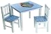 Lipper International 513BL Child's Table and 2-Chair Set, Blue and White