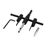 uxcell 自由錐 調節可能 サークルカッター HSS ツイストドリル 切削工具 飛行機デザイン ハンドツール