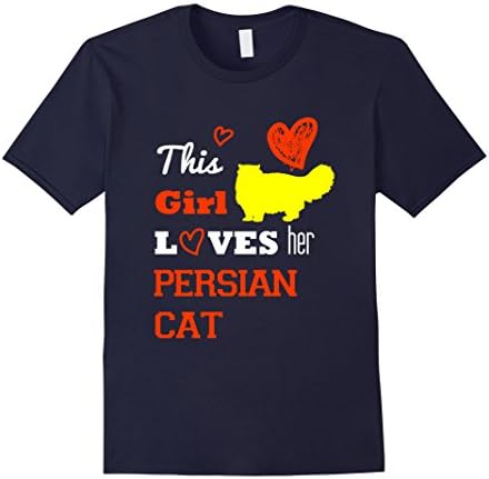 Men's PERSIAN CAT-This Girl Loves Persian Cat Shirt -PREMIUM  QLTY XL Navy