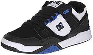 DC Men's Stag 2 Skate Shoe, Black/White/Royal, 6.5 M US