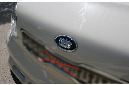 Autoria Front Hood Grill + Rear Trunk Chrome Crown Emblem 2-pc Set For 2013 2014 Kia All New Soul