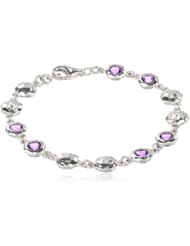 Zina Sterling Silver Ripple Amethyst Bracelet, 7.5"